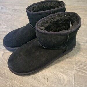 Koolaburra Ugg Koola Mini Suede Black Shearling Boots 7